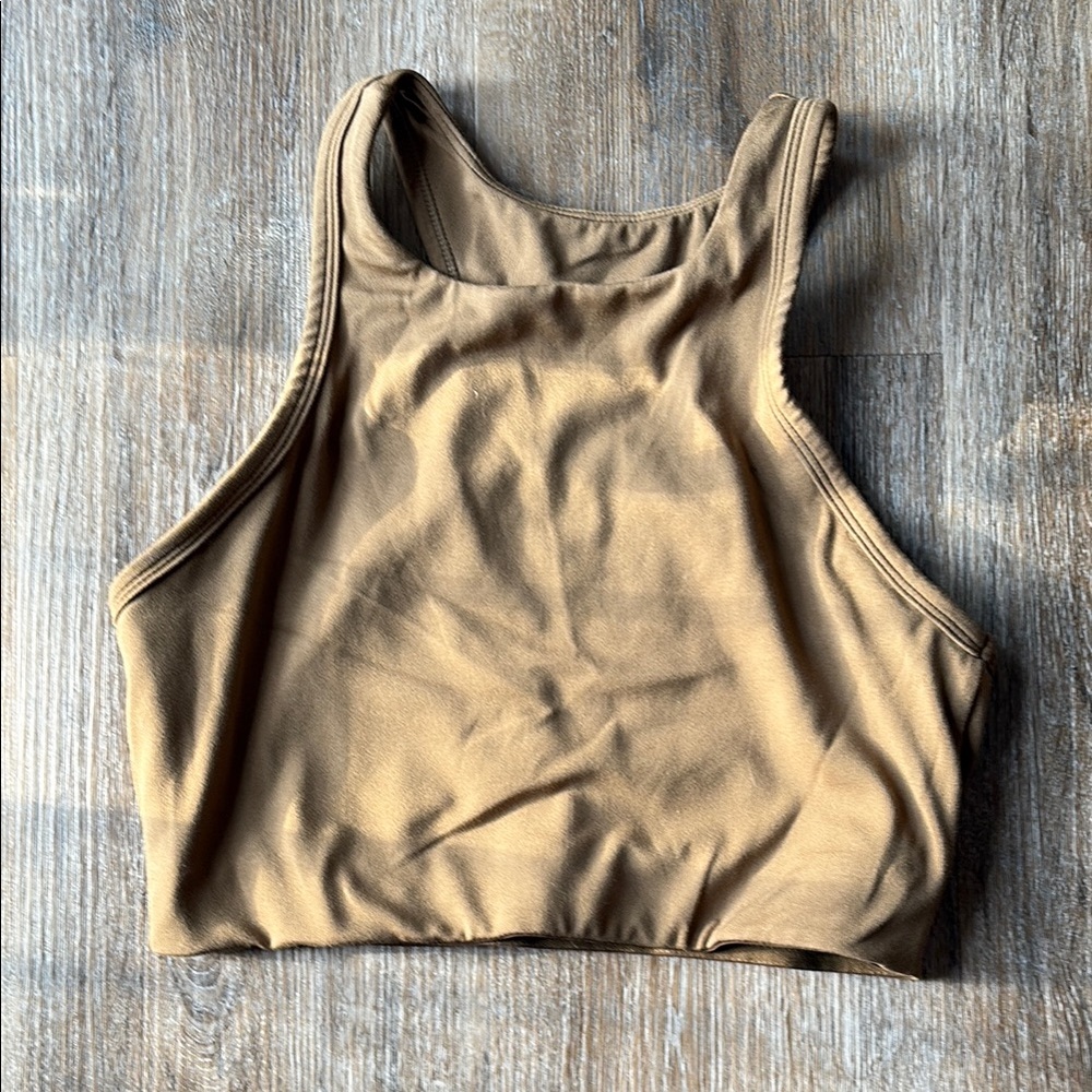 Tan paragon longline sports bra